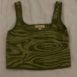 Green zebra crop top